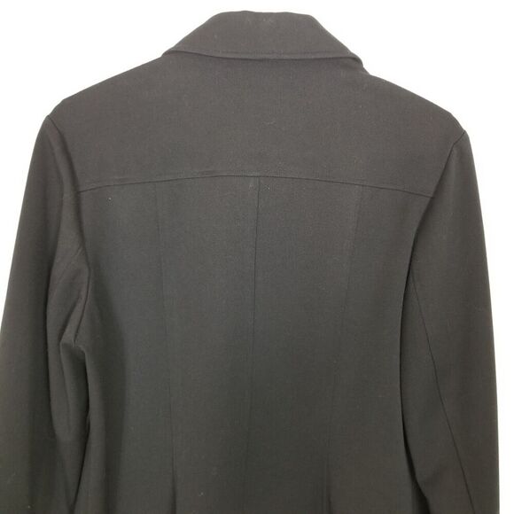 Talbots Women Stretch Zip Up Jacket Sz 10 Black Pockets Preppy Casual Lined - Picture 5 of 8